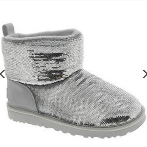 Ugg Classic Mini Mirror Ball Sequin Fur SN 1151291 Designer Winter Size 7 #137 - Picture 2 of 16